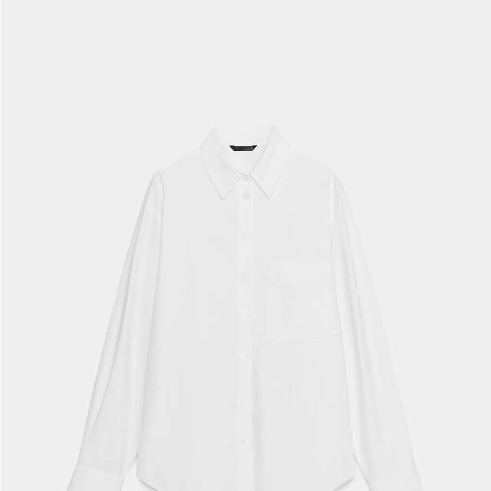 Zara woman’s cotton blend Oxford shirt